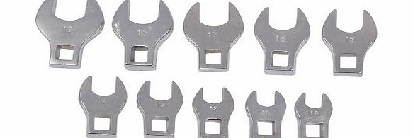 Silverline Tools Silverline 10 Piece Crows Foot Spanner Set 10-19 mm