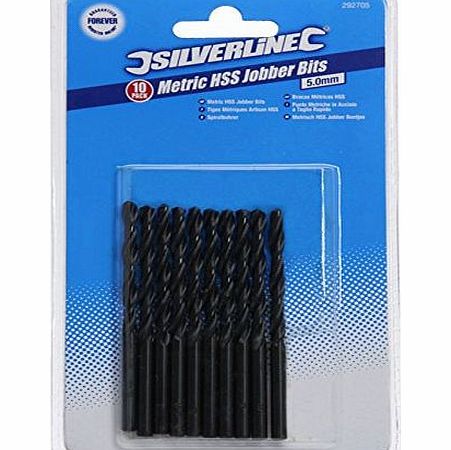 Silverline Tools Silverline 292705 Metric HSS Jobber Bits 10-Pack 5.0mm