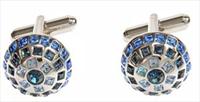 Simon Carter Crystal Dome Blue Cufflinks by