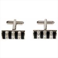 Simon Carter Onyx Barrel Band Cufflinks by