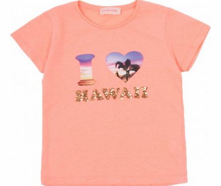 I Love Hawaii T-shirt Peach `2 years,4 years,6