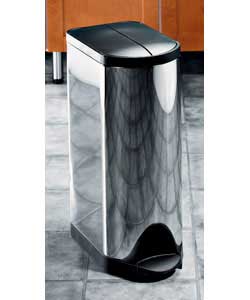 30 ltr Brushed Steel Butterfly Bin