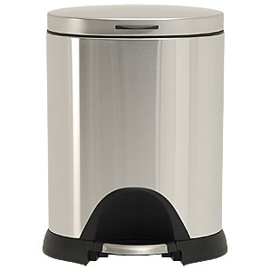 Teardrop Pedal Bin, Brushed Stainless Steel, 20L