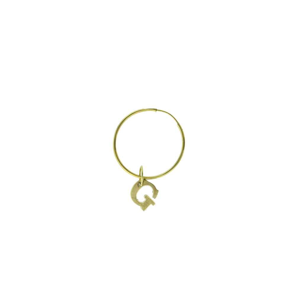 Hoop Earring- Letter-G