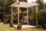 single Pergola - Single Deck: 258h x 240w x 240d cm - Green