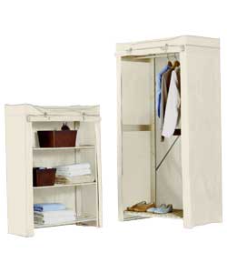 Wardrobe and Shelf Unit Pack - Cream