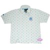 Polka Dot Pique Polo Shirt (White)