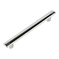 Siro Slimline Dimple Handle Bright Chrome 128mm Pack of 2
