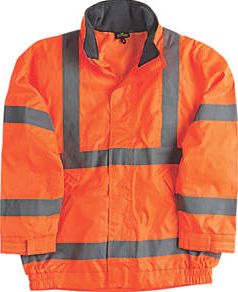 Site, 1228[^]12044 Hi-Vis Lightweight Bomber Jacket Orange X