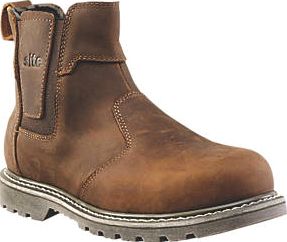 Site, 1228[^]9955D Mudguard Dealer Safety Boots Brown Size 10