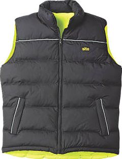 Site, 1228[^]62518 Reversible Hi-Vis Bodywarmer Yellow/Black X