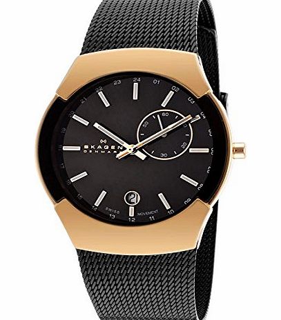 Skagen GMT with Sub-Second Dial Steel Mesh Mens watch #983XLRBB