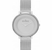 Skagen Ladies Ditte Silver Mesh Strap Watch