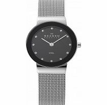 Skagen Ladies Klassik Black and Silver Mesh Watch