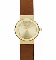 Skagen Ladies Klassik Saddle Brown Leather Strap