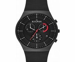 Skagen Mens Aktiv Black Chronograph Watch