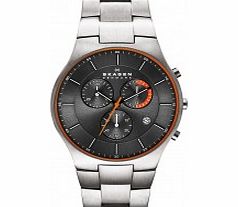 Skagen Mens Aktiv Grey Titanium Chronograph Watch