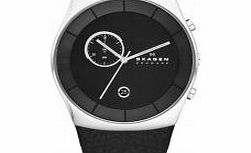 Skagen Mens Klassik Black Chronograph Watch