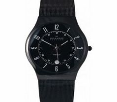 Skagen Mens Klassik Black Titanium Mesh Watch