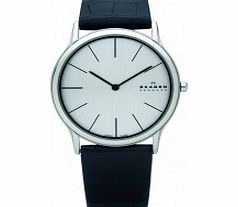 Skagen Mens Klassik Chrome Black Super Slim Watch