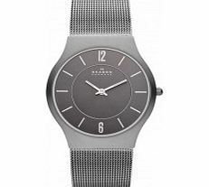 Skagen Mens Klassik Grey Titanium Mesh Watch