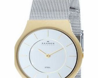 Skagen Mens Two-Tone Stainless Steel Mesh Watch 233LGS