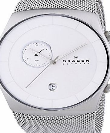 Skagen SKW6071 Mens White and Steel Klassik Chronograph Watch