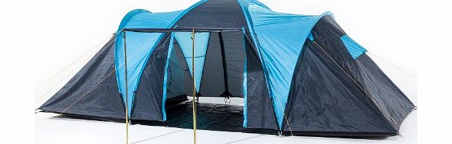 Skandika Hammer Fest 4 Spacious Dome Tent - Blue/Black, 4 Persons