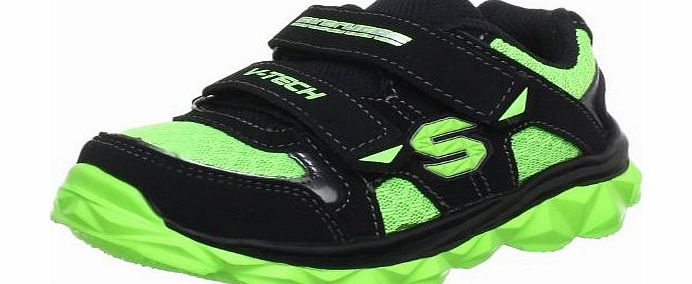 Skechers Boys Mighty Flex Kapoot Black/Green Low-Top 95263N 5 UK, 22 EU