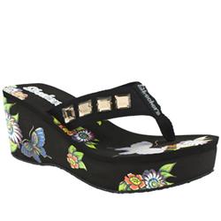 Skechers Female Pin-up Fabric Upper in Black