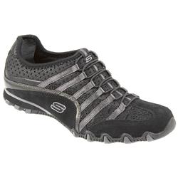 Skechers Female Ske800 Leather/Textile Upper Textile Lining in Black Multi, Taupe Multi