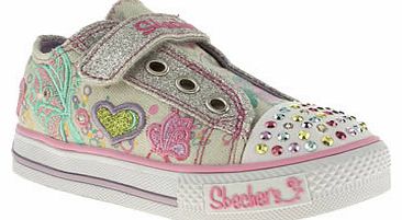 kids skechers multi shuffle brite wing girls