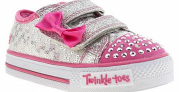 kids skechers silver sweet steps girls toddler