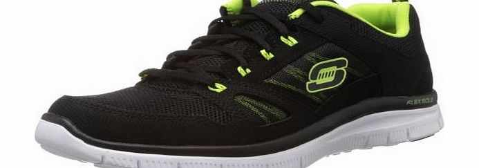 Skechers Mens Flex Advantage Tune In Trainers Black/Lime 45 UK