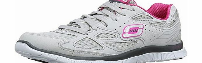 Skechers USA Womens Flex Appeal Align Low-Top Trainers 11726 Light Grey/Hot Pink 8 UK, 41 EU