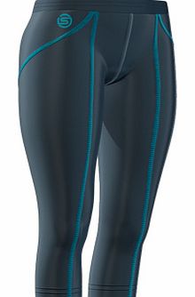  Capri Ladies Half Tights Charcoal / Azure