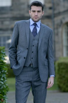 Haskell Grey Tweed Effect Suit