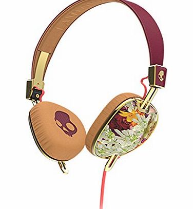 Skullcandy Knockout Headphones - Floral/Burgundy/Rose Gold