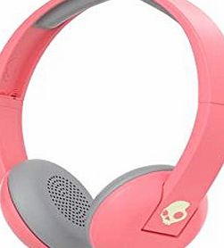 Skullcandy Uproar Wireless On-Ear Headphone with Tap Tech - Coral/Grey/Cream