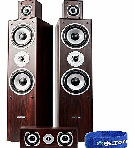 Skytronic 5.0 Walnut Surround Sound System Home Cinema House Party Hi-Fi Speakers 1150W