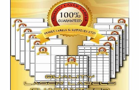 SL1 X 100 1 A4 Laser Label Per Sheet X100 Shts (White) Label Size 210mm x 297mm (Guaranteed To Be Jam Free) See Full Range Of Labels JAMES LABELS STOREFRONT