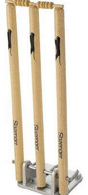 Slazenger Boys Spring Return Cricket Stumps - Cream/Black