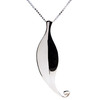 Sleek Silver Leaf Pendant by Sea Gems