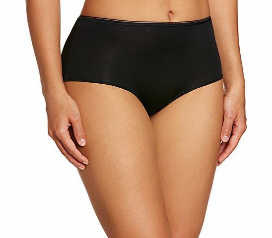 Sloggi Womens Feel Sensational Short Plain Brief, Black, Size 16