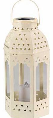 Smart Solar Marrakech Lantern Outdoor Light - Cream