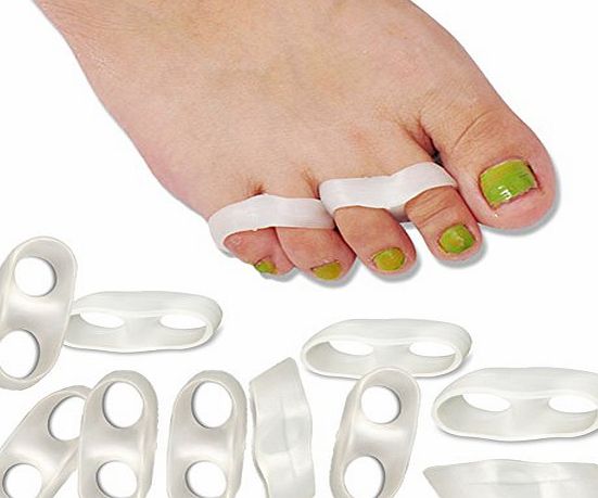 SMFHealth Hammer Toe Straightener,Overlapping Toes,Bunion and Toe Separator Orthotics(5 Pairs Small)