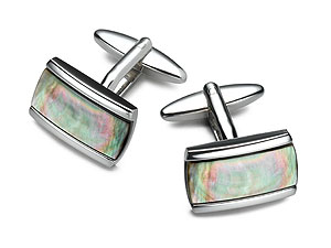 Smokey Mother Of Pearl Swivel Cufflinks - 015316