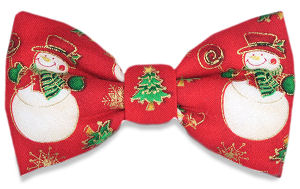 snow man Christmas Tree Bow Tie