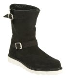 Snowjoggers Office Alamo Buckle Boot Black Nubuck - 8 Uk