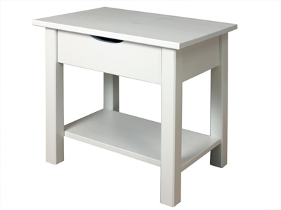 Snuggle Beds Alder Bedside Table White Small Single (2